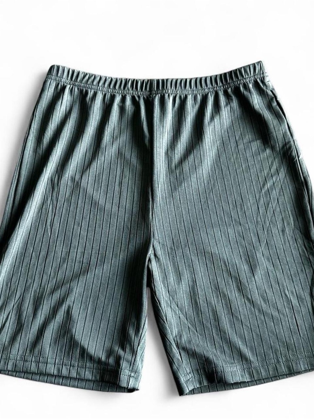 Women's Ribbed Athletic Shorts in Dark Green